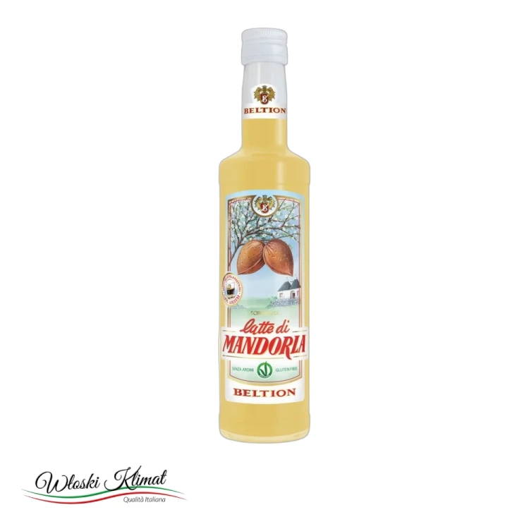 Syrop o smaku mleka migdałowego Latte di Mandorla BELTION 500ml - widok z przodu / opakowanie