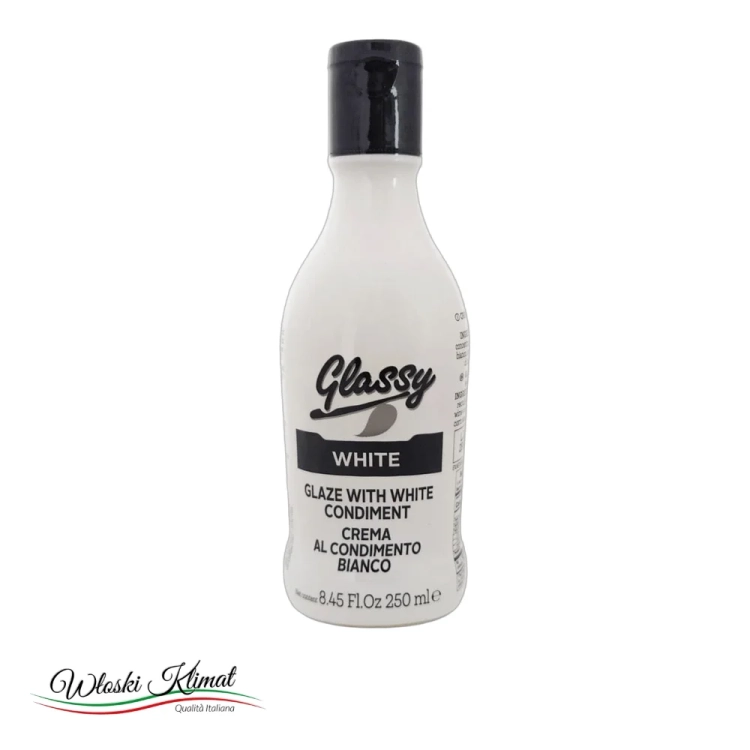 Krem balsamiczny biały Crema al Condimento Bianco Glassy Bellei 250ml - widok z przodu / opakowanie