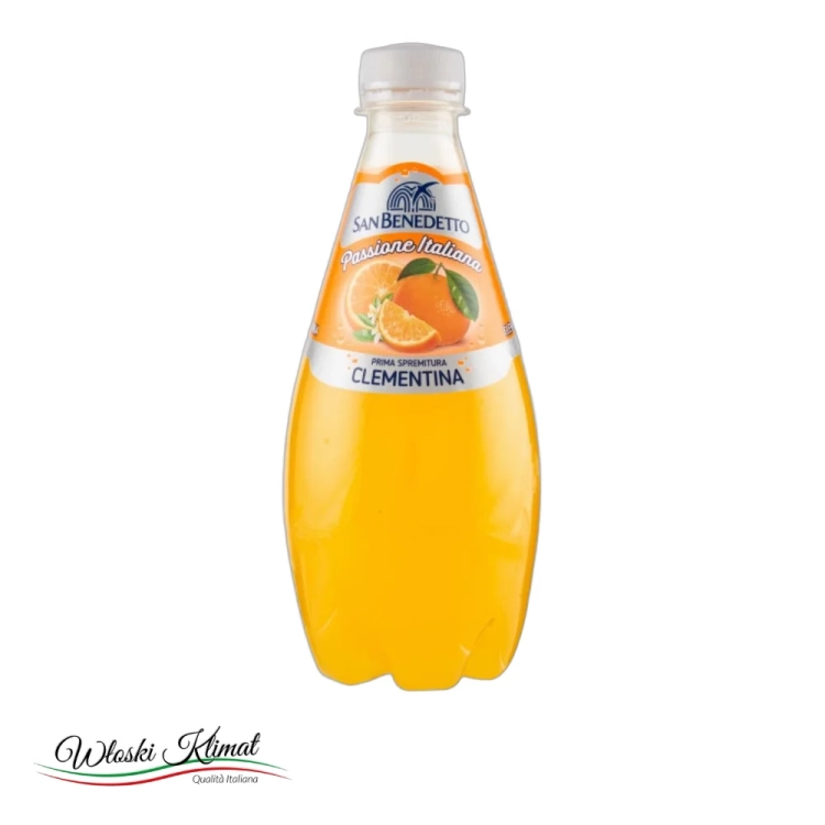Napój gazowany z dodatkiem soku z mandarynki Clementina San Benedetto 400ml - widok z przodu / opakowanie