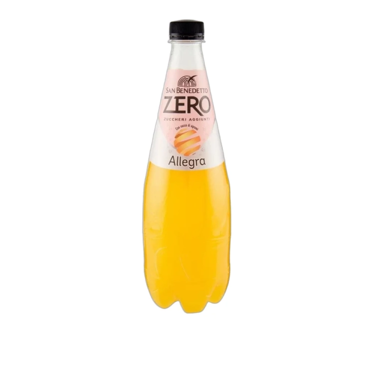 Napój gazowany o samku pomarańczowym bez cukru Allegra Zero  San Benedetto 750ml - widok szczegółowy 2