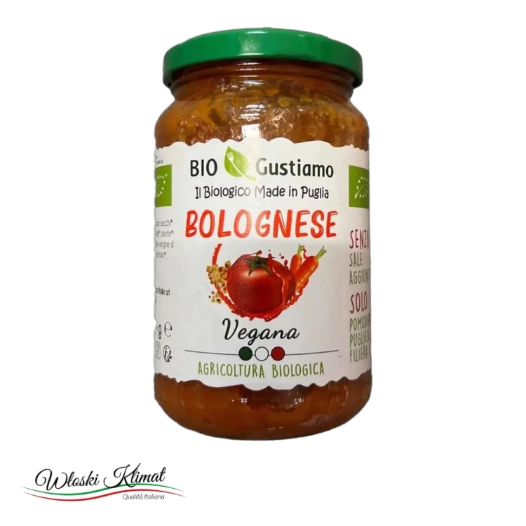 Sos Boloński ekologiczny Sos Bolognese BIO Gustiamo 350g - widok z przodu / opakowanie