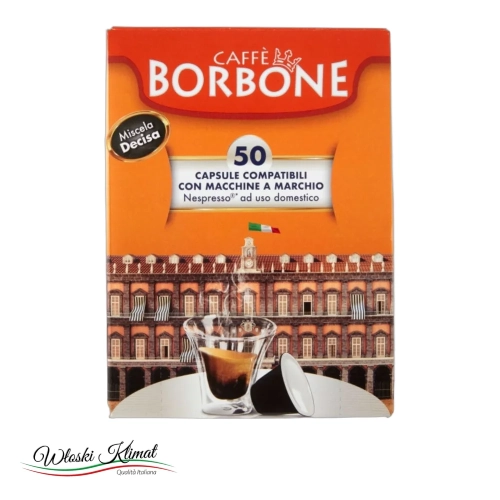 Kawa w kapsułkach Miscela Decisa 50 szt. CAFFE BORBONE - widok z przodu / opakowanie