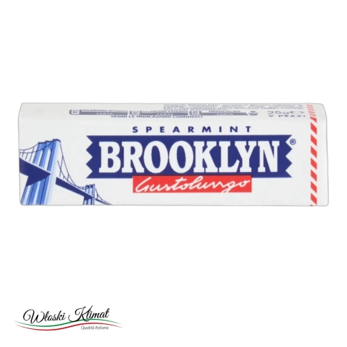 Guma do żucia miętowa Gustolungo Spearmint BROOKLYN 25g - widok z przodu / opakowanie