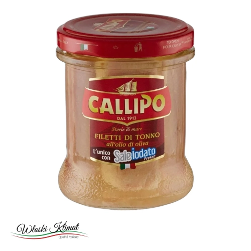 Tuńczyk w filetach w oliwie Callipo 170g - widok z przodu / opakowanie