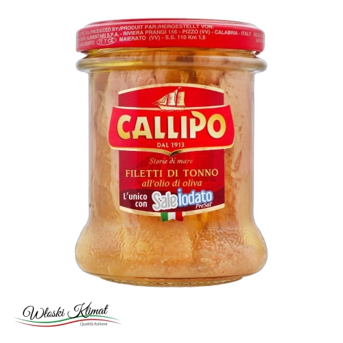 Tuńczyk w plastrach w oliwie TRANCETTI di tonno Callipo II 170g - widok z przodu / opakowanie