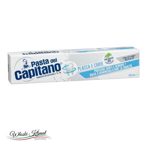 Pasta do zębów Placca e Carie Pasta del Capitano 100ml - widok z przodu / opakowanie