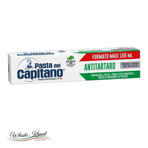 Pasta do zębów Antitartare Pasta del Capitano 100ml - widok z przodu / opakowanie