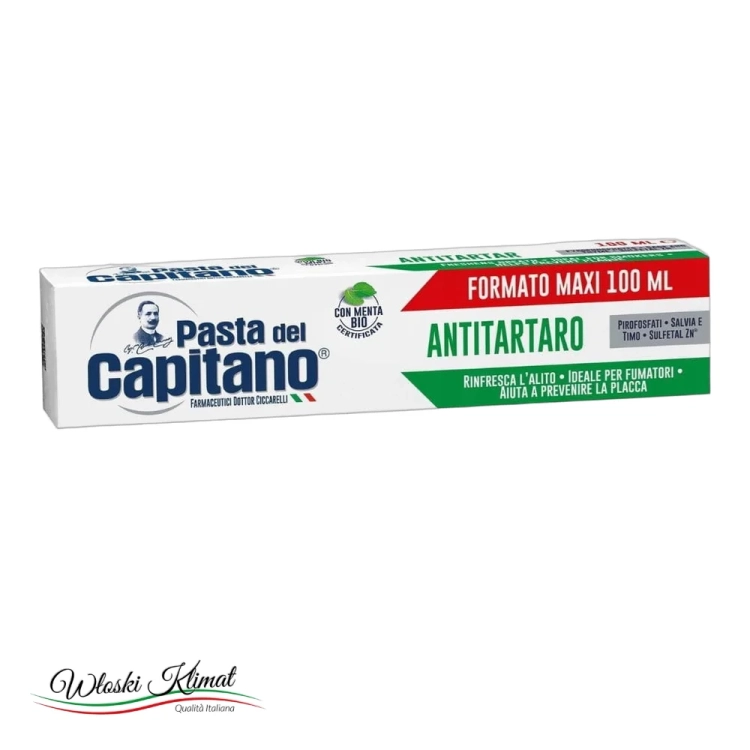 Pasta do zębów Antitartare Pasta del Capitano 100ml - widok z przodu / opakowanie