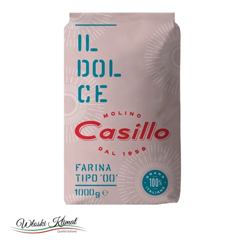Mąka Casillo Dolci"00" do ciast 1 kg - widok z przodu / opakowanie