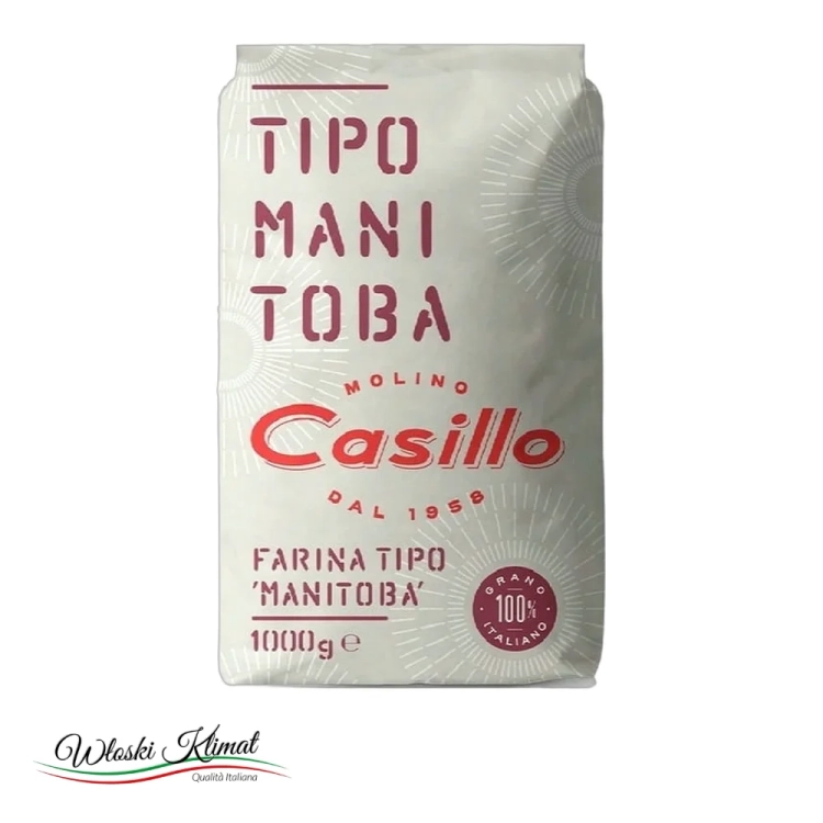 Mąka Manitoba typu "0" Casillo 1 kg - widok z przodu / opakowanie