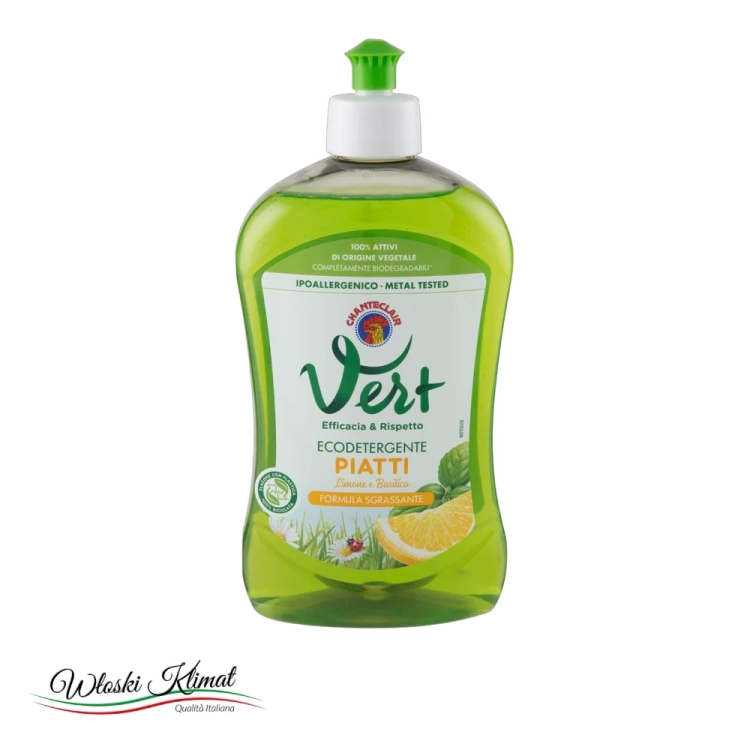 Płyn do naczyń Limone Basilico eko Vert CHANTECLAIR 500 ml - widok z przodu / opakowanie