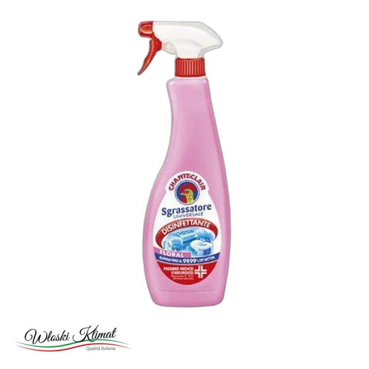 Odtłuszczacz dezynfekujący spray Sgrassatore CHANTECLAIR  600 ml - widok z przodu / opakowanie