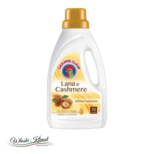 Płyn do prania wełny i kaszmiru z dodatkiem olejku arganowego Lana e Cashmere CHANTECLAIR 900ml - widok z przodu / opakowanie