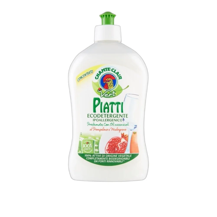 Płyn do mycia naczyń hipoalergiczny Grejpfrut z Granatem Pompelmo e Melograno Vert Chanteclair 500ml - widok szczegółowy 2