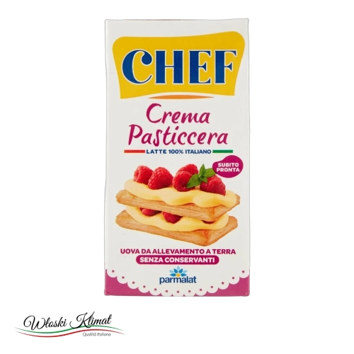 Krem budyniowy gotowy Crema Pasticcera Chef Parmalat 530g - widok z przodu / opakowanie