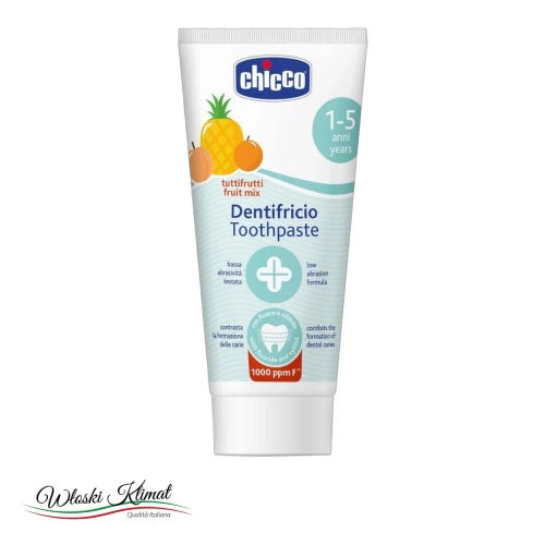 Pasta do zębów owocowy mix Tuttifrutti fruit mix Baby CHICCO 50ml - widok z przodu / opakowanie
