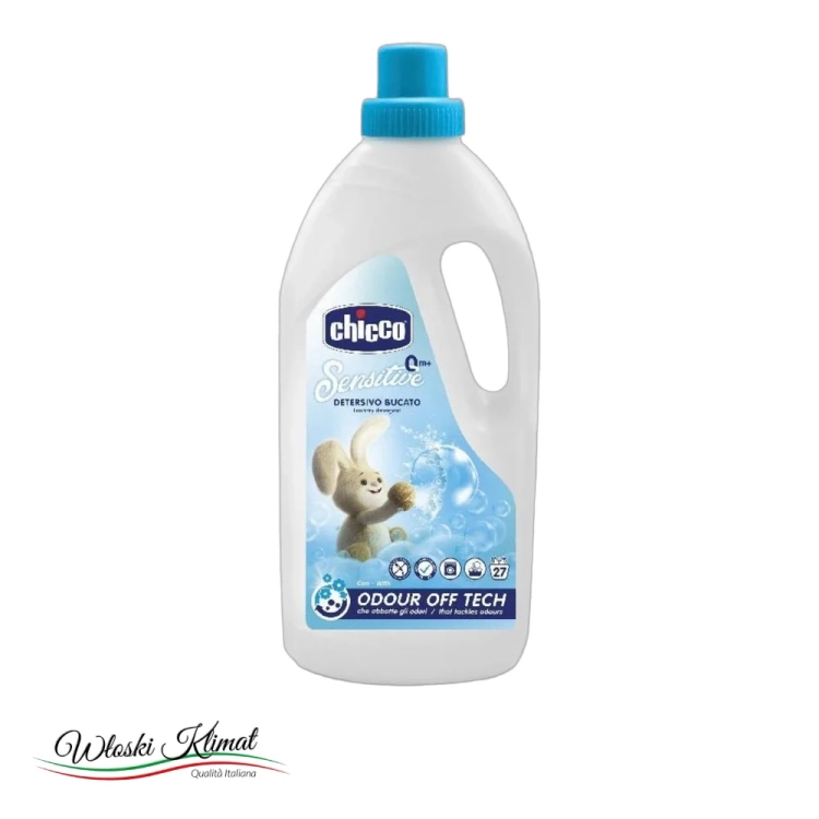 Płyn do prania Delikatny dla Dzieci Sensitive 0+ Chicco 1,5L - widok z przodu / opakowanie