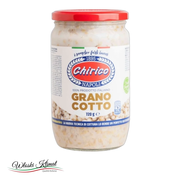 Pszenica gotowana Grano Cotto CHIRICO 720g - widok z przodu / opakowanie