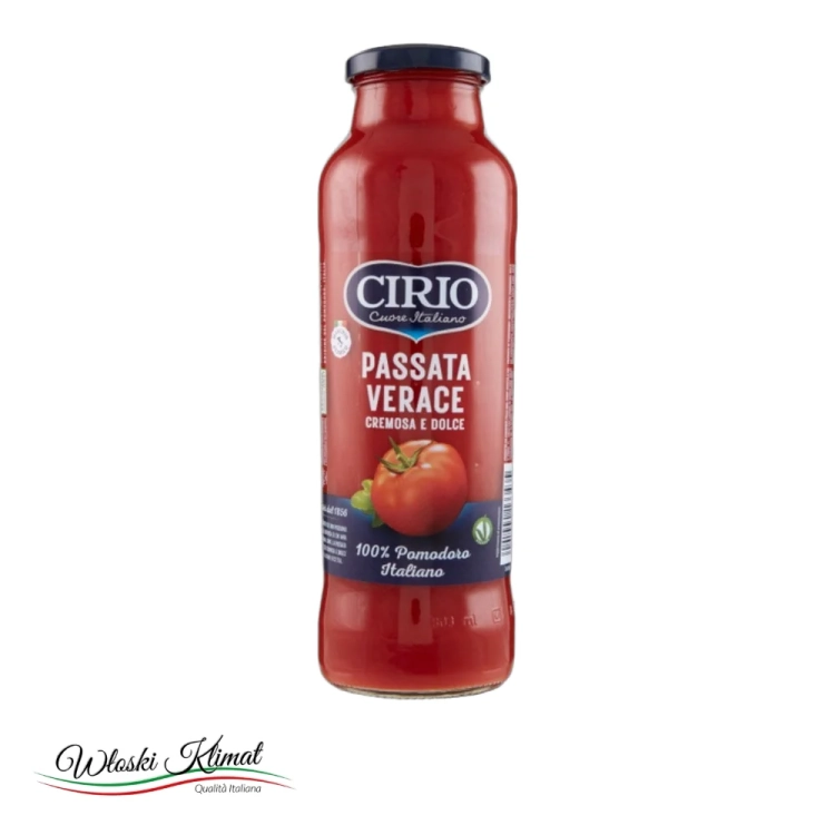 Przecier pomidorowy Passata Verace 100% Italiano CIRIO 780g - widok z przodu / opakowanie