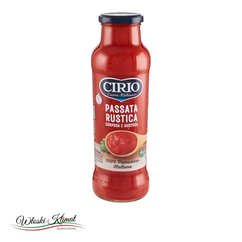 Przecier pomidorowy Passata di pomodoro Rustica CIRIO 680g - widok z przodu / opakowanie