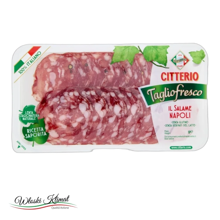 Salami Napoli w plastrach Salame Napoli Citterio 70g - widok z przodu / opakowanie