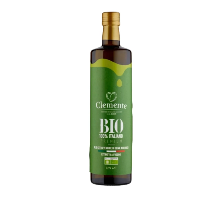 Oliwa z oliwek ekologiczna Extra Vergine Premium BIO 100% Italiano CLEMENTE 750ml - widok szczegółowy 2