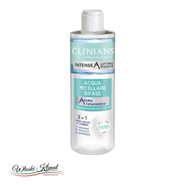 Płyn micelarny 3 w 1 Acqua micellare bifase Clinians 400ml - widok z przodu / opakowanie