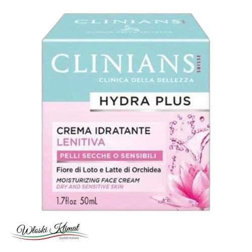Krem do twarzy nawilżający Hyrda Plus Clinians 50ml - widok z przodu / opakowanie