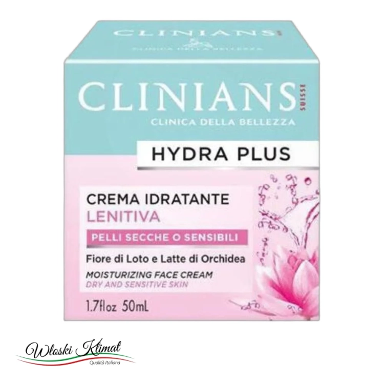 Krem do twarzy nawilżający Hyrda Plus Clinians 50ml - widok z przodu / opakowanie