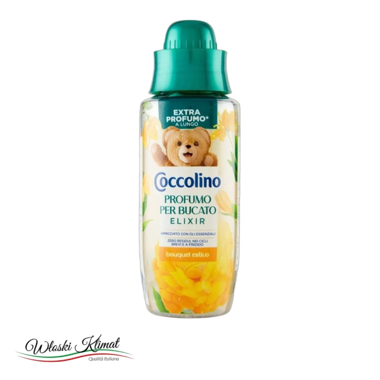 Perfumy do prania Kwiatowy Letni Bukiet Bouquet Elixir COCCOLINO 342ml - widok z przodu / opakowanie