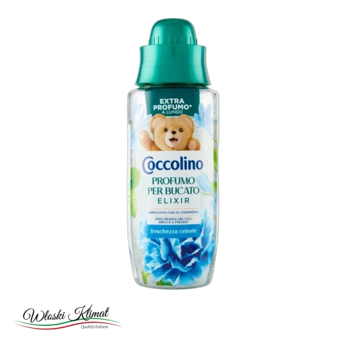 Perfumy do prania Błękitna Świeżość Freschezza Celeste Elixir COCCOLINO 342ml - widok z przodu / opakowanie