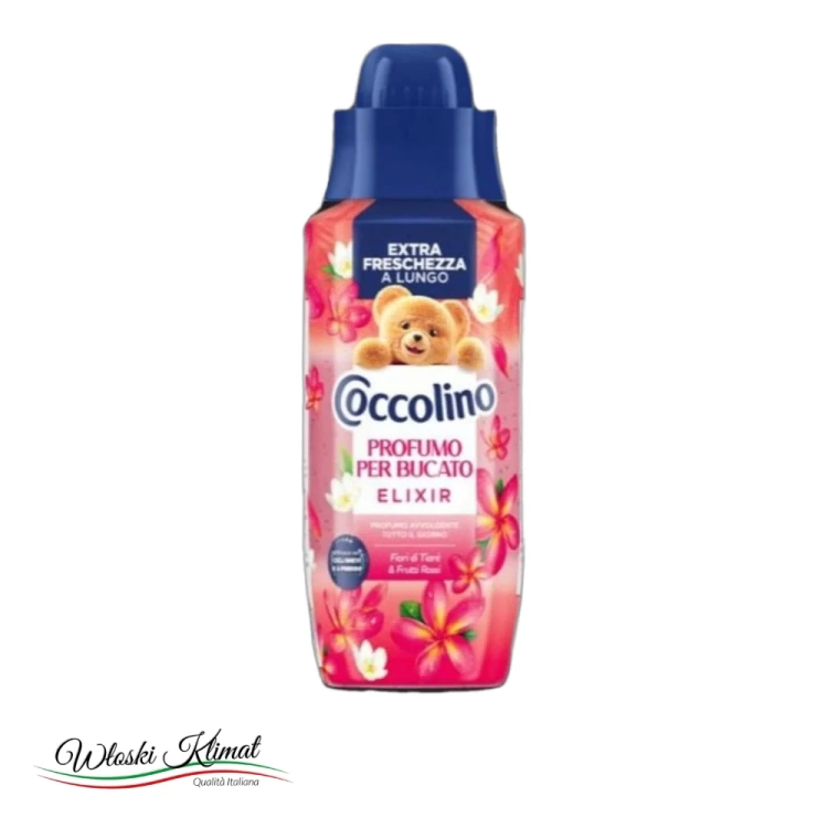 Perfumy do prania Gardenia i Owoce Leśne Tiare e Frutti Rossi Elixir COCCOLINO 342ml - widok z przodu / opakowanie