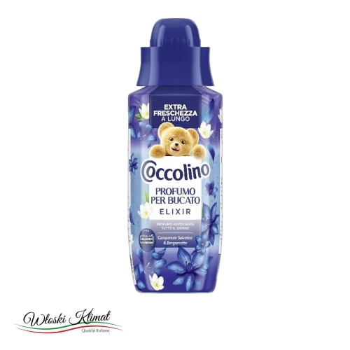 Perfumy do prania Bergamotka i Dzwonek pokrzywolistny Elixir COCCOLINO 342ml - widok z przodu / opakowanie