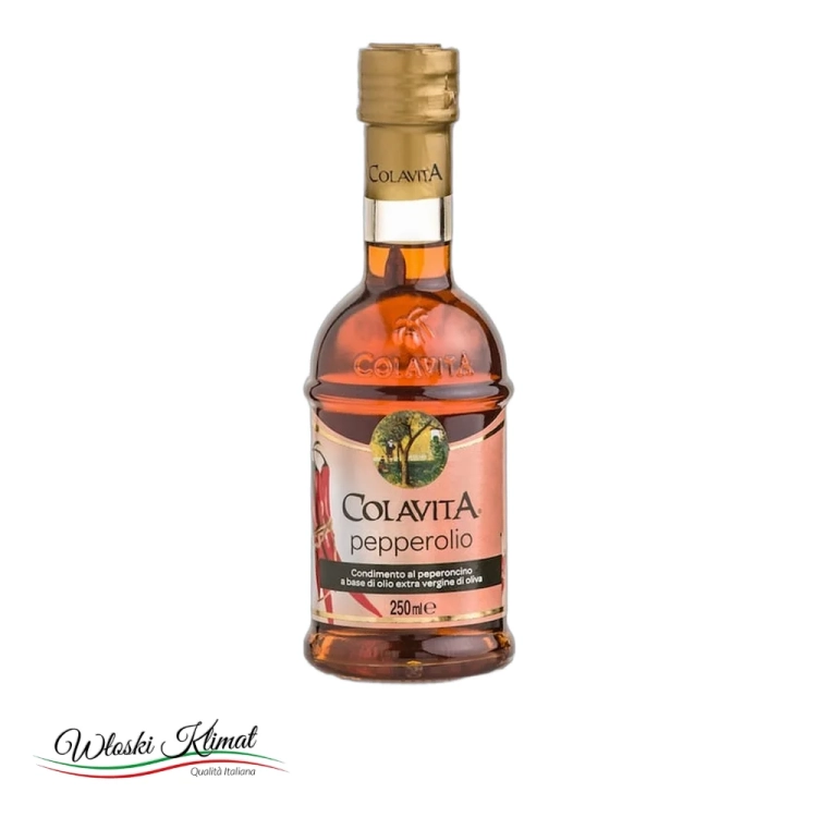 Oliwa Colavita Extra Virgin PEPPEROLIO 250 ml - widok z przodu / opakowanie