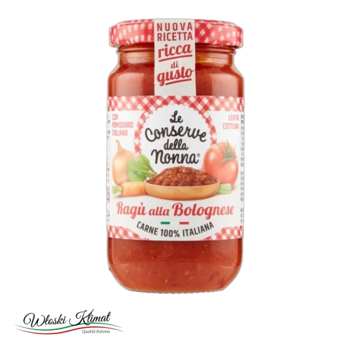 Sos Boloński Ragu alla Bolognese LE CONSERVE DELLA NONNA 190g - widok z przodu / opakowanie