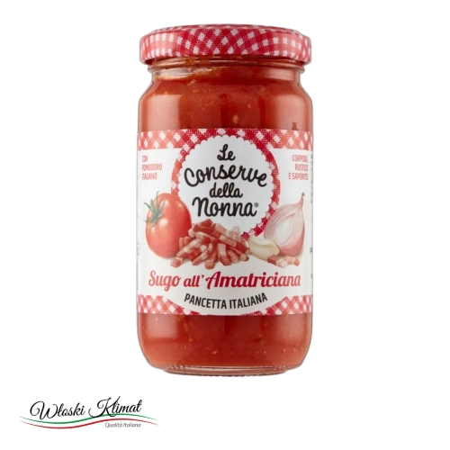 Sos pomidorowy z Pancettą all Amatriciana Le Conserve della Nonna 190g - widok z przodu / opakowanie