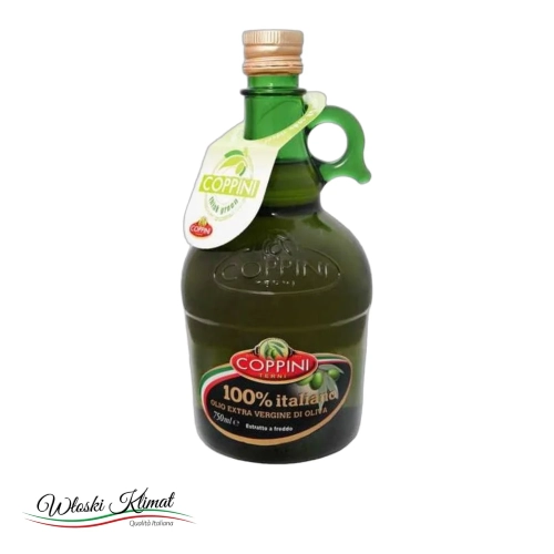 Oliwa z oliwek Extra Vergine 100% Italiano Coppini 750ml - widok z przodu / opakowanie