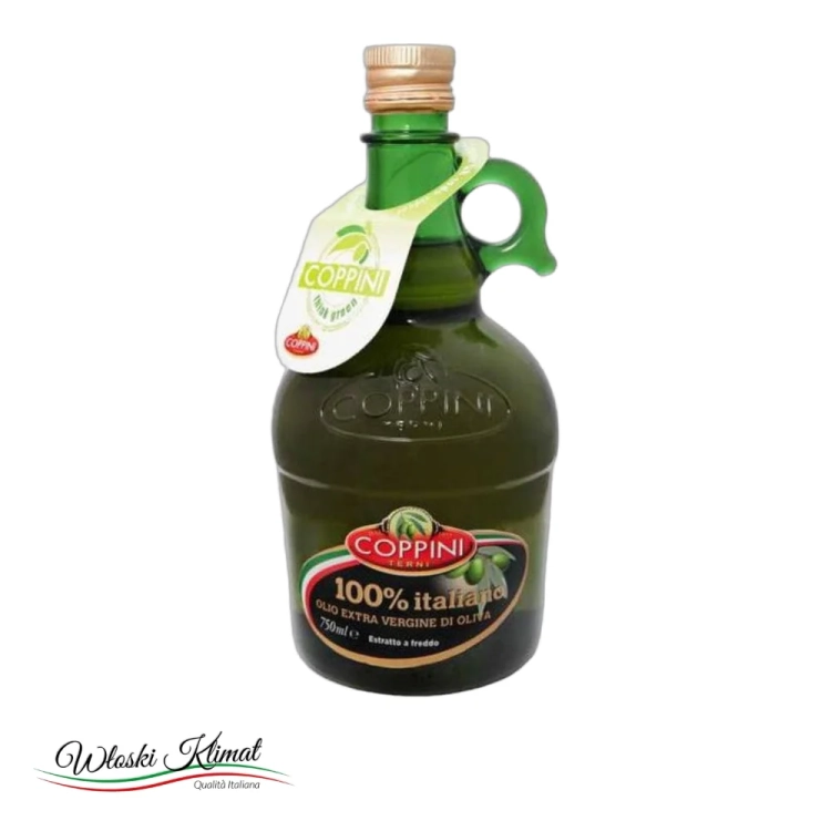 Oliwa z oliwek Extra Vergine 100% Italiano Coppini 750ml - widok z przodu / opakowanie