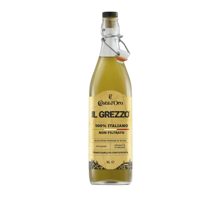 Oliwa z oliwek Extra Vergine niefiltrowana Il Grezzo Costa d'Oro 750ml - widok szczegółowy 2