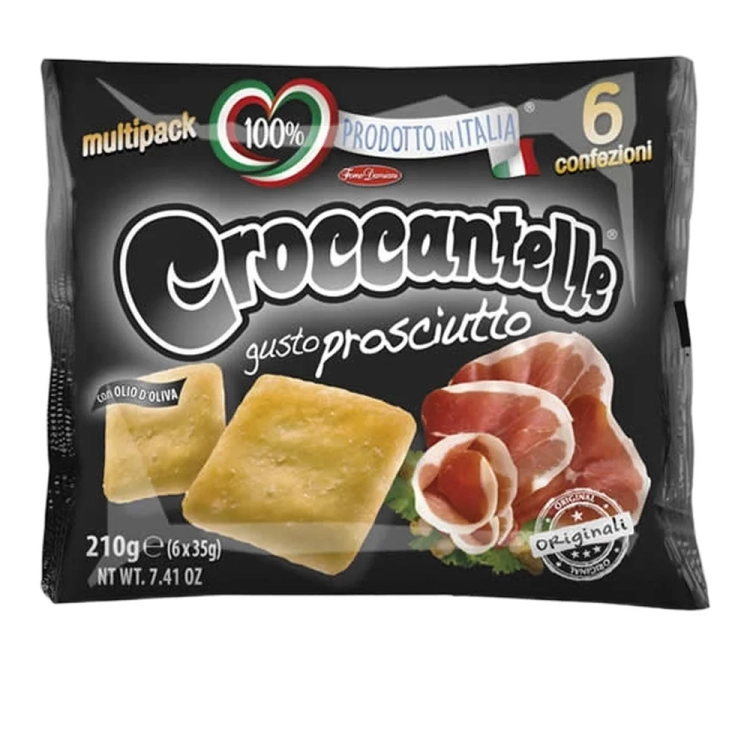 Croccantelle prosciutto krakersy o smaku szynki parmeńskiej multipack 210 g - widok szczegółowy 2