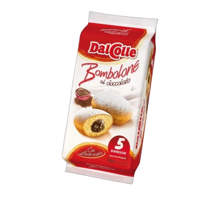 Bułeczki pączki nadziewane kremem czekoladowym Bombolone Dalcolle 210g - widok szczegółowy 2