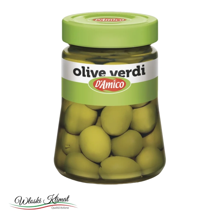 Oliwki  zielone D'amico 300 g - widok z przodu / opakowanie
