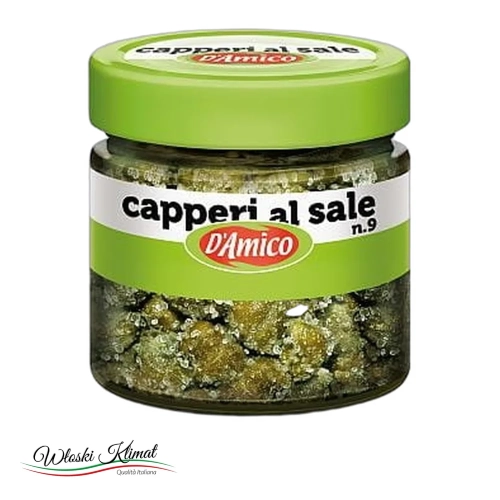 Kapary w soli Capperi Al Sale D'AMICO 75g - widok z przodu / opakowanie