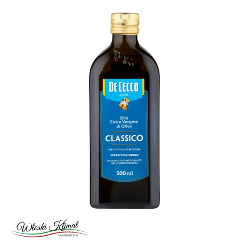 Oliwa z oliwek De Cecco 500 ml - widok z przodu / opakowanie