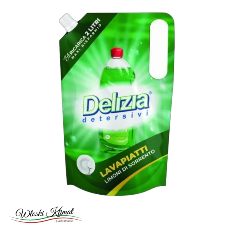 Płyn do mycia naczyń Cytrynowy - zapas Limone di Sorrento Delizia 2L - widok z przodu / opakowanie