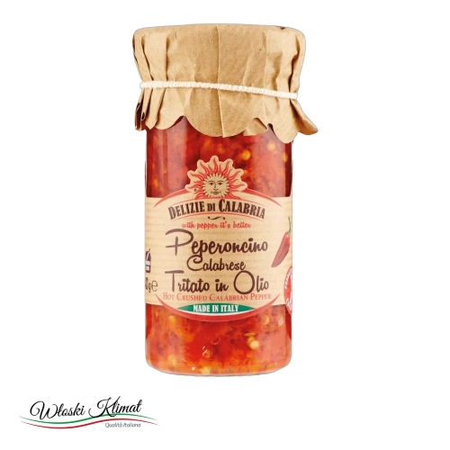 Papryczka siekana Peperoncino tritato Delizie di calabria 135 g - widok z przodu / opakowanie