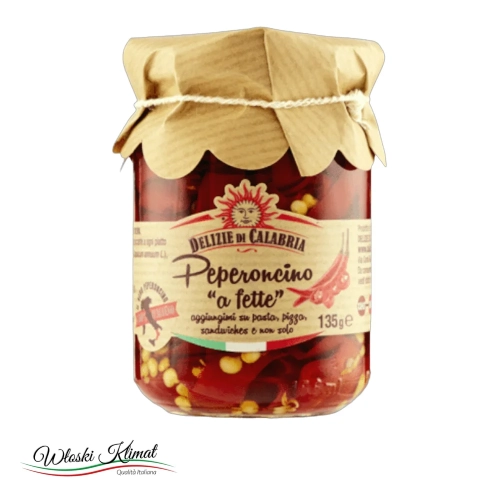 Papryczka w plastrach Peperoncino a fette Delizie di Calabria 135 g - widok z przodu / opakowanie