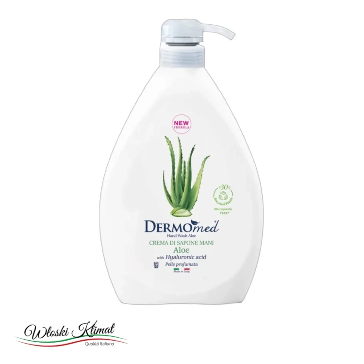 Kremowe Mydło w płynie Aloes Aloe Dermomed 1L - widok z przodu / opakowanie