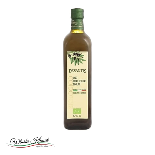 Oliwa z oliwek Extra Vergine Ekologiczna Biologico Desantis 750ml - widok z przodu / opakowanie
