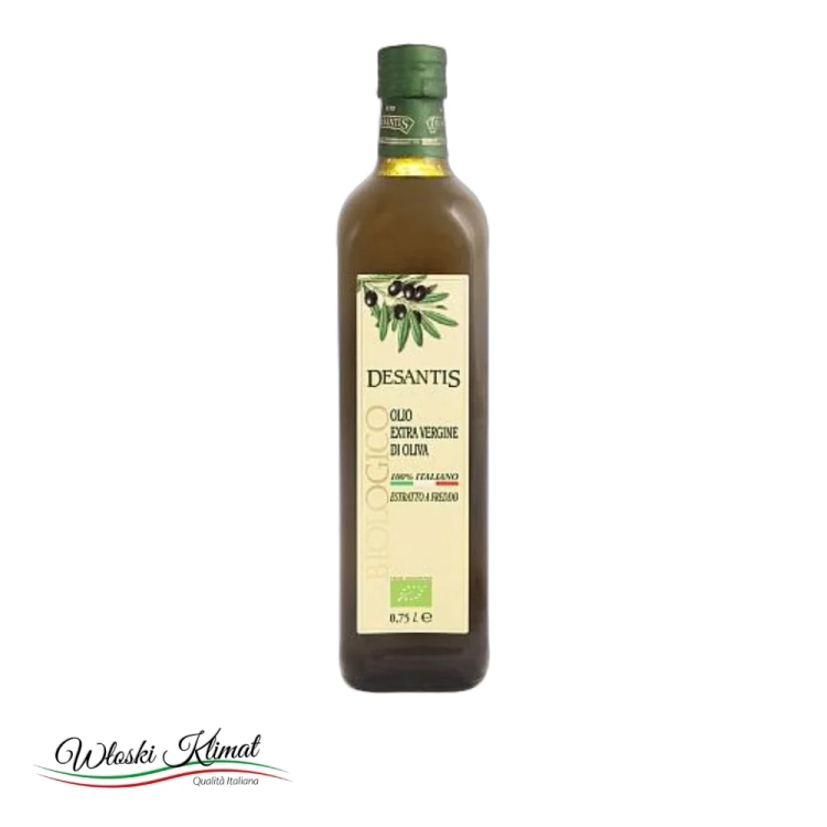 Oliwa z oliwek Extra Vergine Ekologiczna Biologico Desantis 750ml - widok z przodu / opakowanie